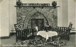 Отель Беренгария, старинная открытка, камин