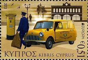 Марка Кипра: Европа 2013 - Почтовые транспортные средства (2 из 2) 0.51 евро
