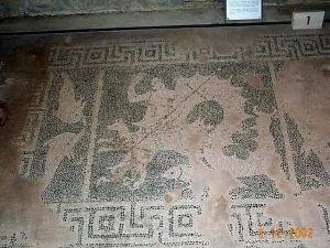 Монстр Сцилла на мозаике в Пафосе