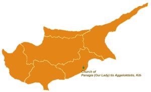 Церковь Панагии Ангелоктисты на карте Кипра