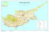 Карта Кипра с туристическими тропами