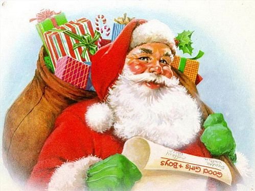 Санта Клаус с подарками