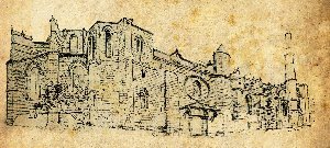 Собор Святой Софии или Мечеть Селимийе, старинный рисунок