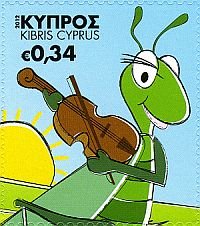 Марка Кипра: Сверчок и муравей (1 из 5)