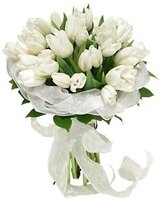 Букет невесты белые тюльпаны